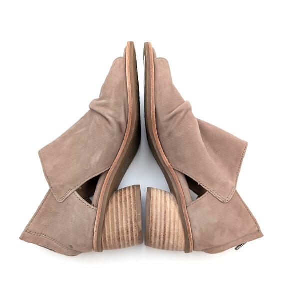 Söfft Catelyn Suede Peep-Toe Ankle Bootie Women's Stone Size US6M EU37 - Picture 6 of 10